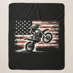 Dirt Bike Amerikanische Flagge Motocross Biker Vin Sherpadecke