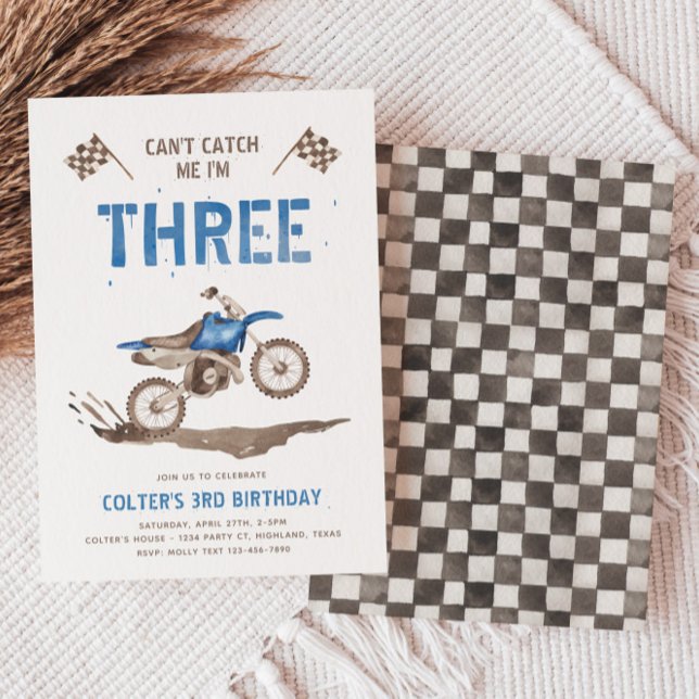 Dirt Bike Einladung zum dritten Geburtstag (Von Creator hochgeladen)
