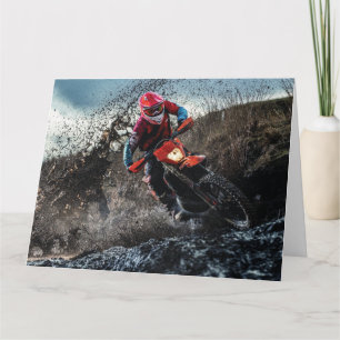 Dirt-Bike-Fahrer-Kissen Karte