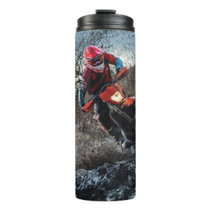 Dirt-Bike-Fahrer-Kissen Thermosbecher
