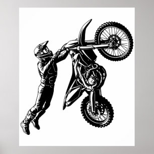 Dirt Bike Fahrer Poster