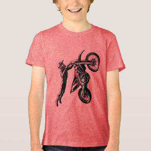 Dirt Bike Fahrer Tri-Blend Shirt