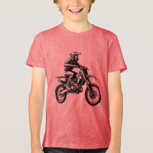 Dirt Bike Fahrer Tri-Blend Shirt