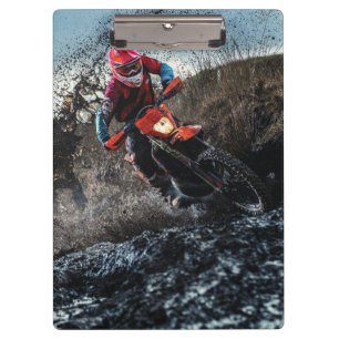 Dirt-Bike-Fahrer-Wurfkissen Klemmbrett