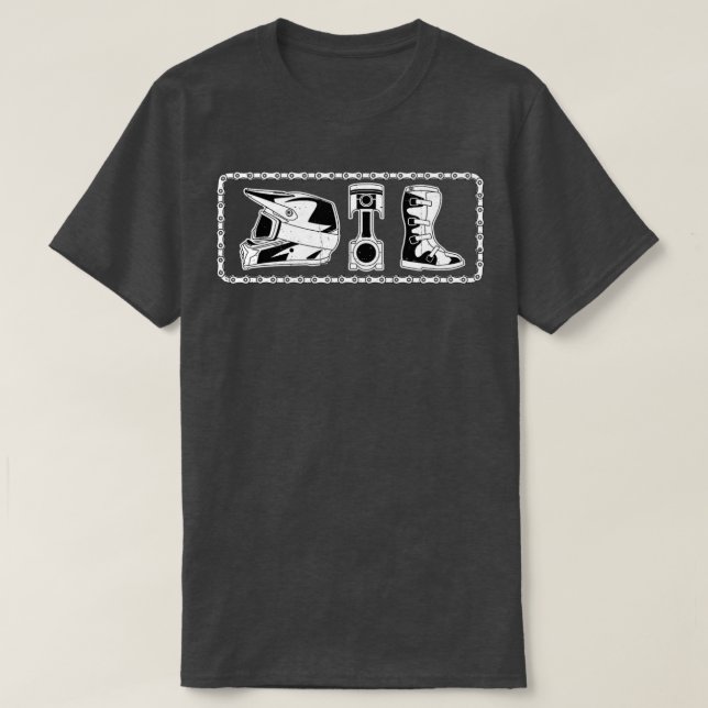 Dirt Bike Gear Motorradfahrer Motocross OffRoad T-Shirt (Design vorne)