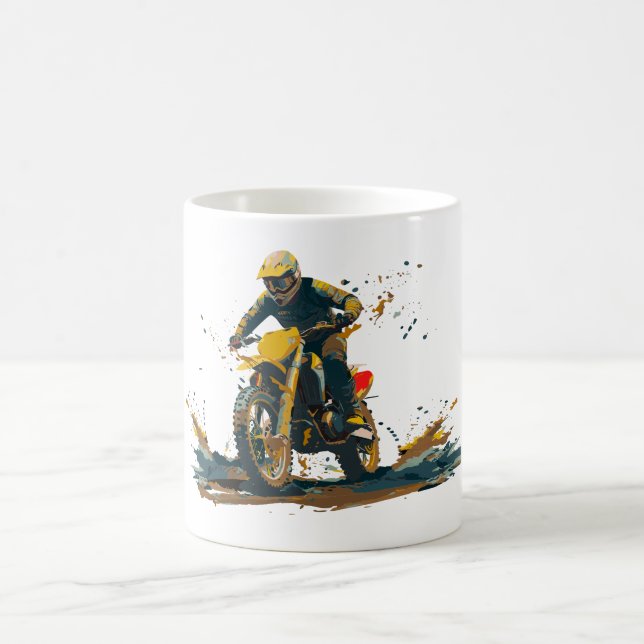 Dirt Bike Graphic Coffee Mug (Centre)
