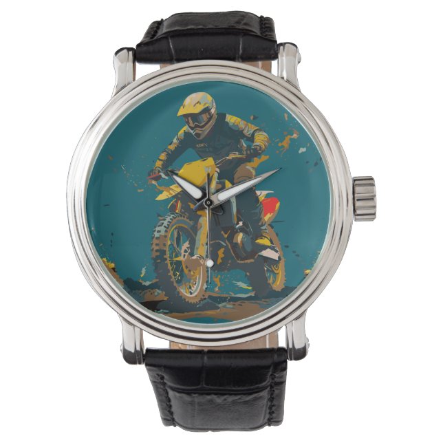 Dirt Bike Graphic Watch Armbanduhr (Vorderseite)