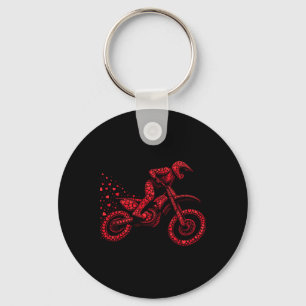 Dirt Bike Heart Biker Boys Womens Mens Valentine D Schlüsselanhänger