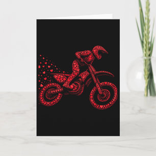 Dirt Bike Herz Biker Jungen Damen Herren Valentins Karte