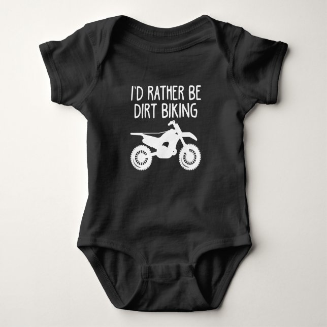Dirt Bike - Ich würde eher trocken sein Radmotocro Baby Strampler (Vorderseite)