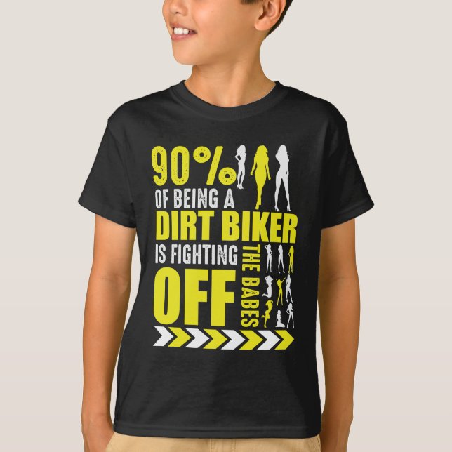 Dirt Bike Joke Funny Motocross Biker Poser T-Shirt (Vorderseite)