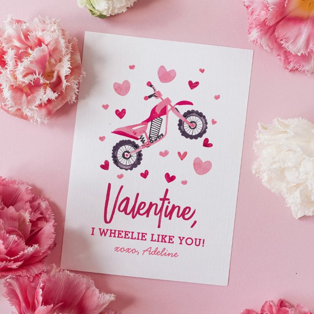 Dirt Bike Kids Valentinstag Mitteilungskarte (Von Creator hochgeladen)