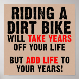 Dirt Bike Leben Für Deine Jahre Lustiges Poster Sc