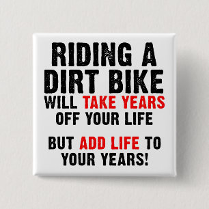 Dirt Bike Life für Ihr Jahr Motocross Button Butto