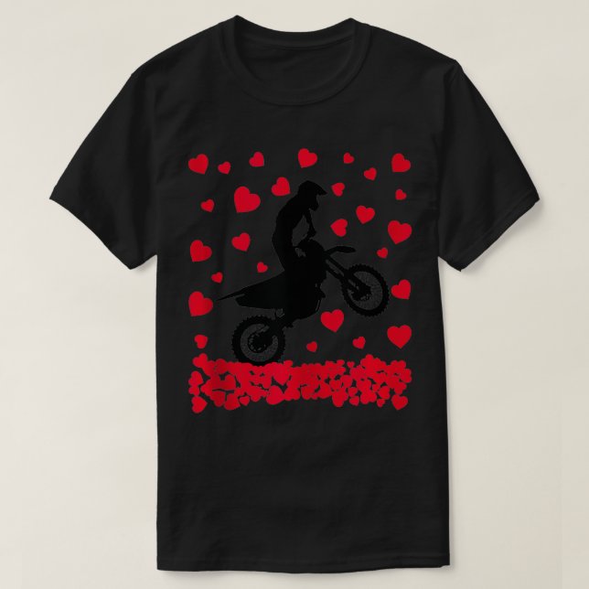 Dirt Bike Lover Men Dirt Bike Herz T-Shirt (Design vorne)