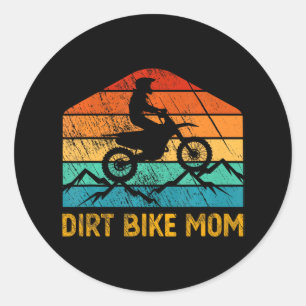 Dirt Bike Mama Motocross Mama Runder Aufkleber