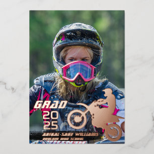 Dirt Bike Motocross 2 Foto Moderner Abschluss Folieneinladung