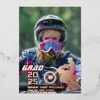 Dirt Bike Motocross 2 Foto Moderner Abschluss Folieneinladung