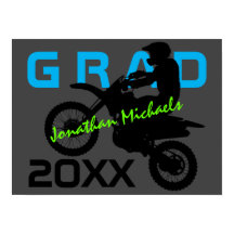 Dirt Bike Motocross Blue Green Grau Abschluss
