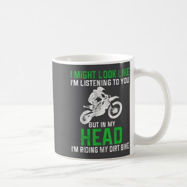Dirt Bike Motocross Enduro Funny Quote Motorcycle  Kaffeetasse (Rechts)