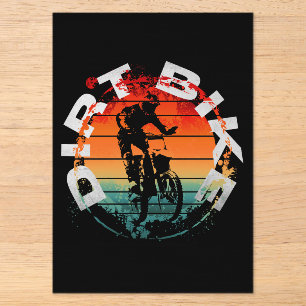 Dirt-Bike-Motocross-Fahrer Acryleinladungen