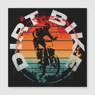 Dirt-Bike-Motocross-Fahrer Magnetkarte