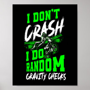 Dirt Bike Motocross Ich stürze nicht ab, ich mache Poster