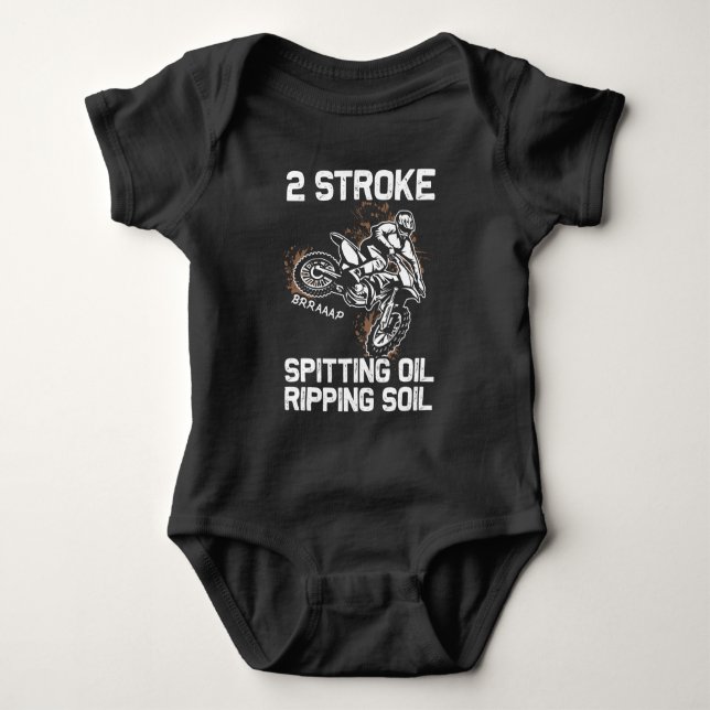 Dirt Bike Motocross Offroad Motorrad Sport Baby Strampler (Vorderseite)