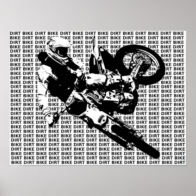 Dirt Bike Motocross Print Poster (Vorne)