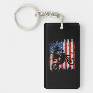 Dirt Bike Motocross USA American Flag Patriotic