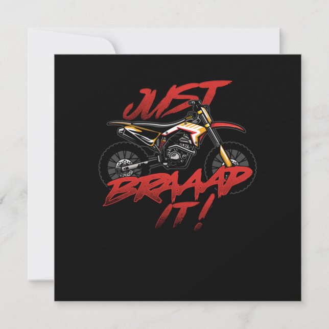 Dirt Bike Motorbike Motorcycle Motocross Gift Einladung (Vorderseite)