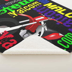Dirt Bike Motorrad Name Typografie Benutzerdefinie Sherpadecke