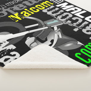 Dirt Bike Motorrad Name Typografie Benutzerdefinie Sherpadecke