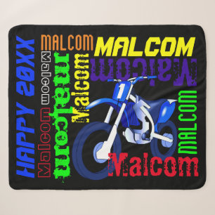 Dirt Bike Motorrad Name Typografie Benutzerdefinie Sherpadecke