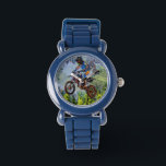 Dirt-Bike-Narren - Motocross-Racers Armbanduhr<br><div class="desc">Entworfen für diejenigen,  die eine Leidenschaft für den coolsten Sport des Motocross-Rennens haben. Motocross Racing ist das,  wofür diese jungen Rennfahrer leben. Ideal für Kinder und Sportler jeden Alters. Kunstwerk erstellt von Val Brackenridge ©.</div>
