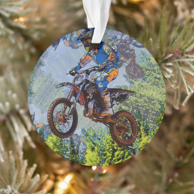 Dirt-Bike-Narren - Motocross-Racers Ornament (Baum)