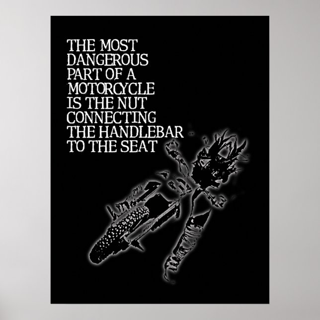 Dirt Bike Nut Motocross Funny Poster Spaß (Vorne)