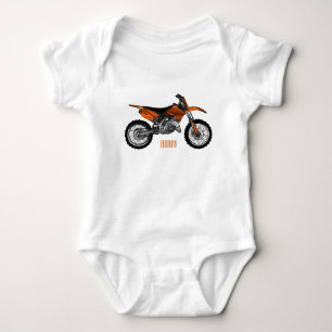 Dirt bike off-road motorrad / motocross-Cartoon Baby Strampler