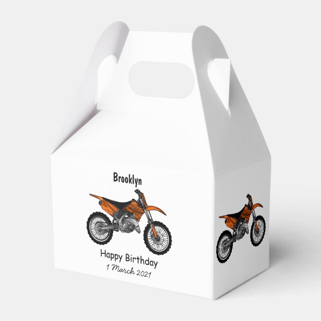 Dirt bike off-road motorrad / motocross-Cartoon Geschenkschachtel (Vorderseite)