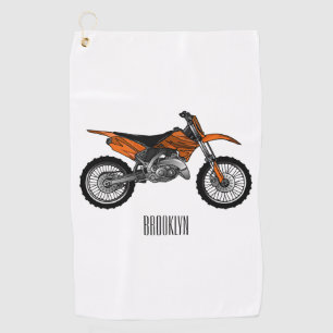 Dirt bike off-road motorrad / motocross-Cartoon Golfhandtuch