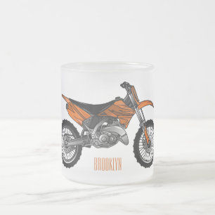 Dirt bike off-road motorrad / motocross-Cartoon Mattglastasse