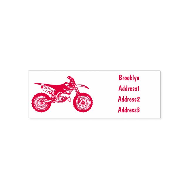 Dirt bike off-road motorrad / motocross-Cartoon Permastempel (Design)