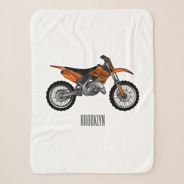 Dirt bike off-road motorrad / motocross-Cartoon Sherpadecke (Vorderseite)