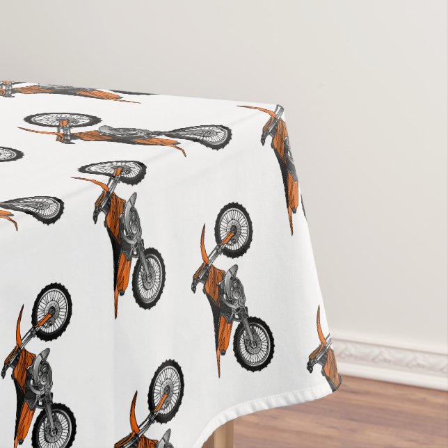 Dirt bike off-road motorrad / motocross-Cartoon Tischdecke (Beispiel)