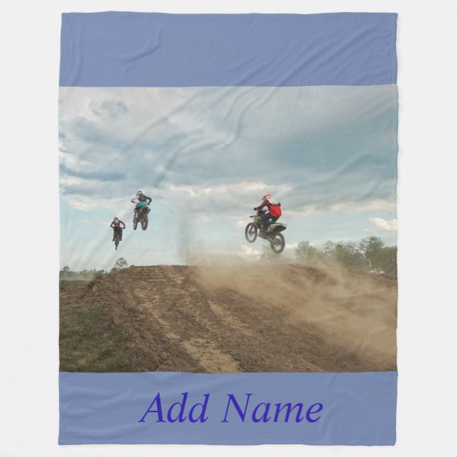 Dirt Bike Personalisiert Fleece Blanket (Vorderseite)