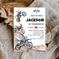 Dirt Bike Race Boy Anniversaire Fête Invitation