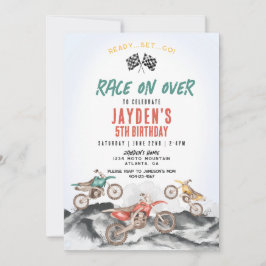 Dirt Bike Race Geburtstagsparty Einladung für Jung