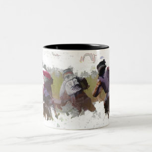 Dirt-bike-Racers Zweifarbige Tasse