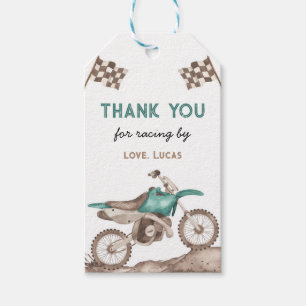 Dirt Bike, Racing Bike, Motocross Geschenkmarke Geschenkanhänger