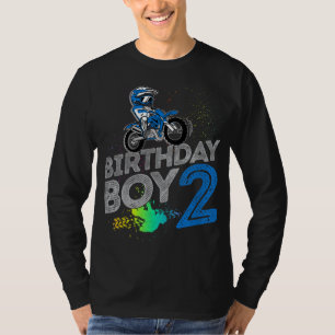 Dirt Bike Rider 2 Jahre Altes Motocross 2. Geburts T-Shirt